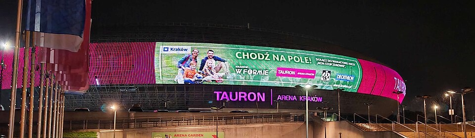 Widok na halę TAURON Arena Kraków, miejsce hackathonu HackYeah